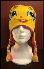 SHOPKINS KOOKY COOKIE GIRLS 4-14 EAR-FLAP BEANIE HAT WITH POM-POMS