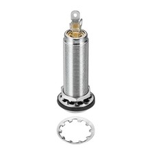 (6.35mm)1/4" Guitar Jack Stereo Barrel Endpin Jacks Socket, Chrome Plated