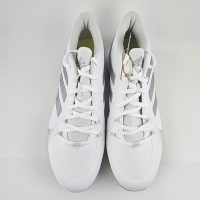Adidas PureHustle 2 TPU White Silver Softball Cleats Women display picture 2