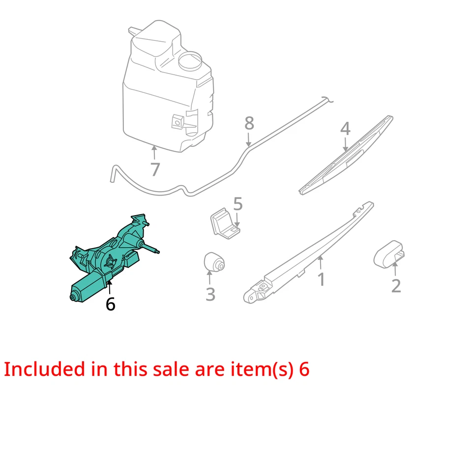 2010 Nissan Armada Rear Wiper Motor OEM 159K Miles - LKQ394850613 - Изображение 4 из 4