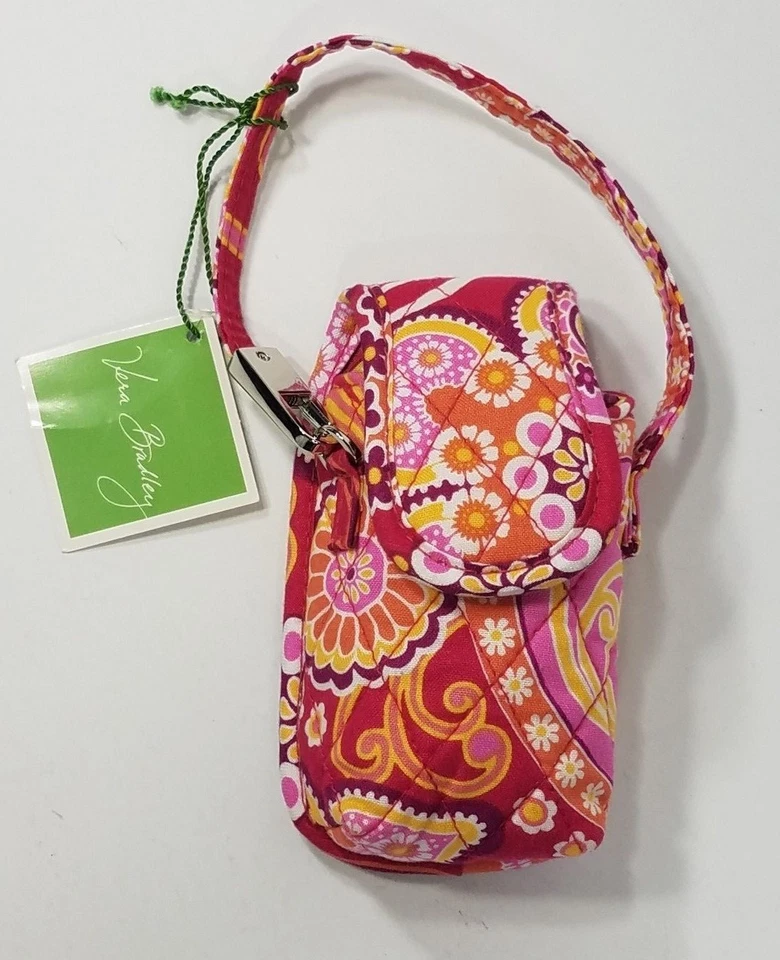 NUEVO CON ETIQUETAS Vera Bradley Rosa Paisley Teléfono Celular Loción de Manos Llavero Clip Estuche Foto 3 de 4