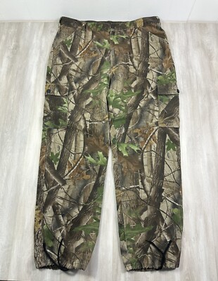 Vintage Liberty Realtree Hardwoods Camo Hunting Pants 40x33 Belted Outdoors