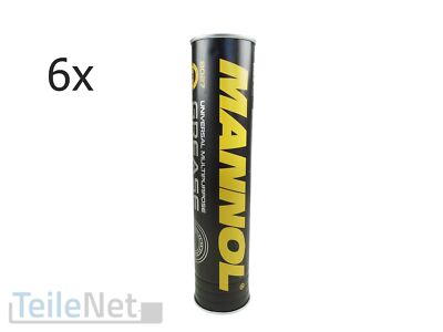 6x 400g Mehrzweckfett Mannol Universal MP2 Ester Fett für Kartusche Fettpresse