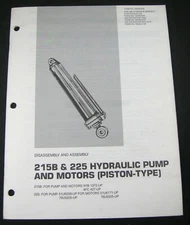 CAT Caterpillar 215B 225 Hydraulic Pump Motors Assembly Disassembly Manual