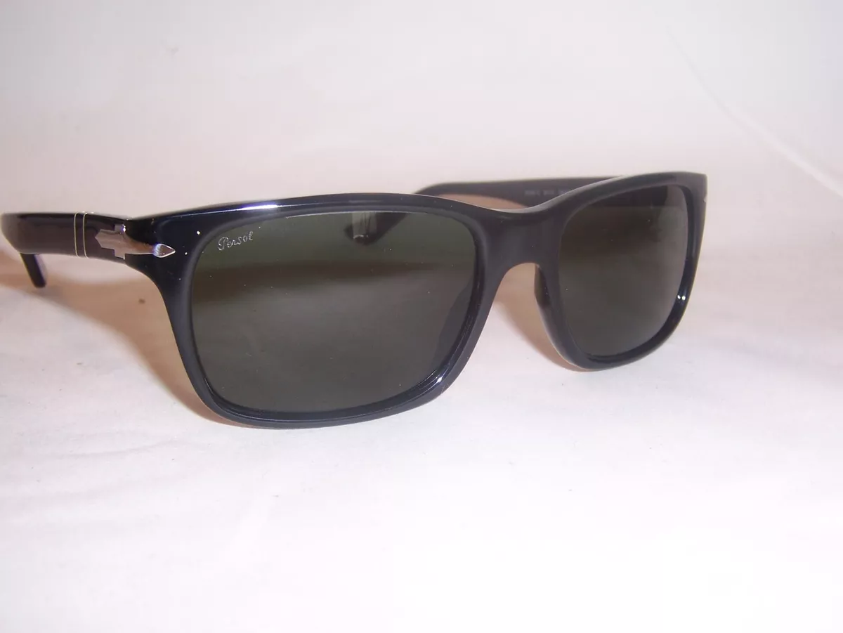NEW Persol Sunglasses PO3048 S BLACK GREEN 95 31 58mm AUTHENTIC