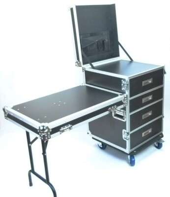 ROADINGER Schubladencase WDS-2, rollbar Tisch Tourcase Roadiecase Transportcase