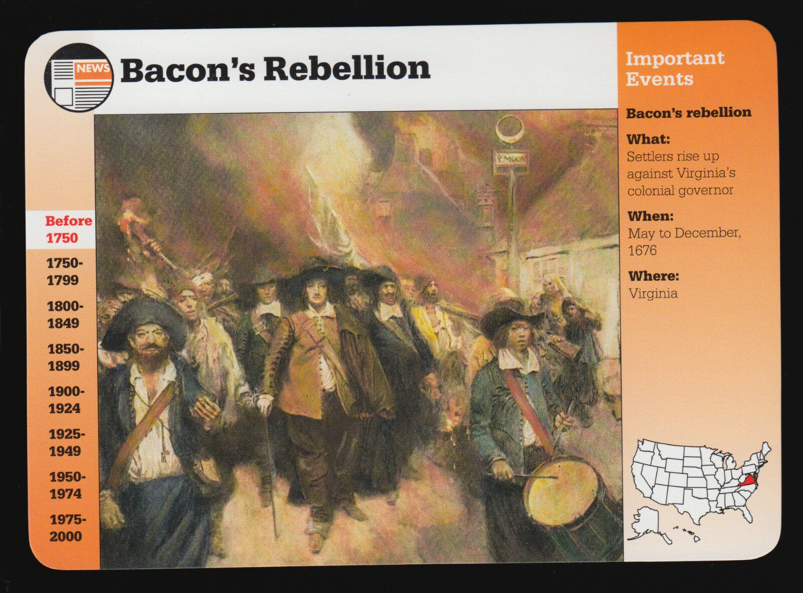 Bacon's Rebellion, 1676