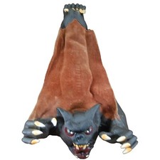 Vintage Large 16" Hanging Vampire Bat Halloween Haunted House Prop Latex Rubber