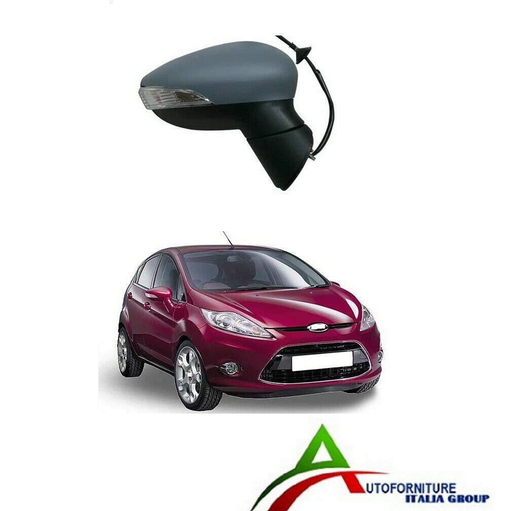 RETROVISORE ESTERNO DESTRO ELETTRICO - FORD FIESTA MK6 - ANNO 2008 - 2012 - COLORE NERO - 6 PIN - COD 4201012