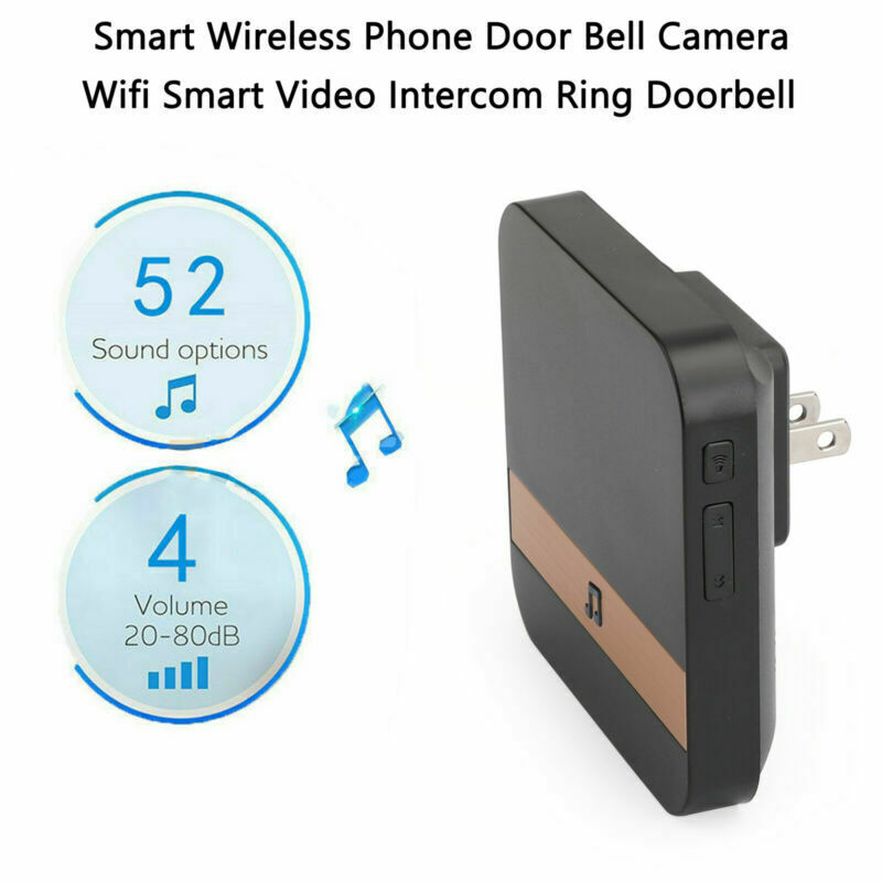Wireless WiFi Smart Doorbell Intercom Video Camera Door Ring Bell Chime Security
