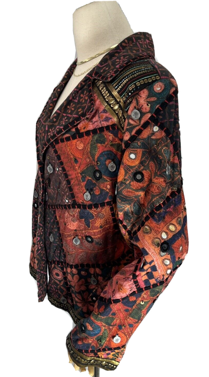 Soft Surroundings Patchwork Blazer Jacket Womens … - image 2