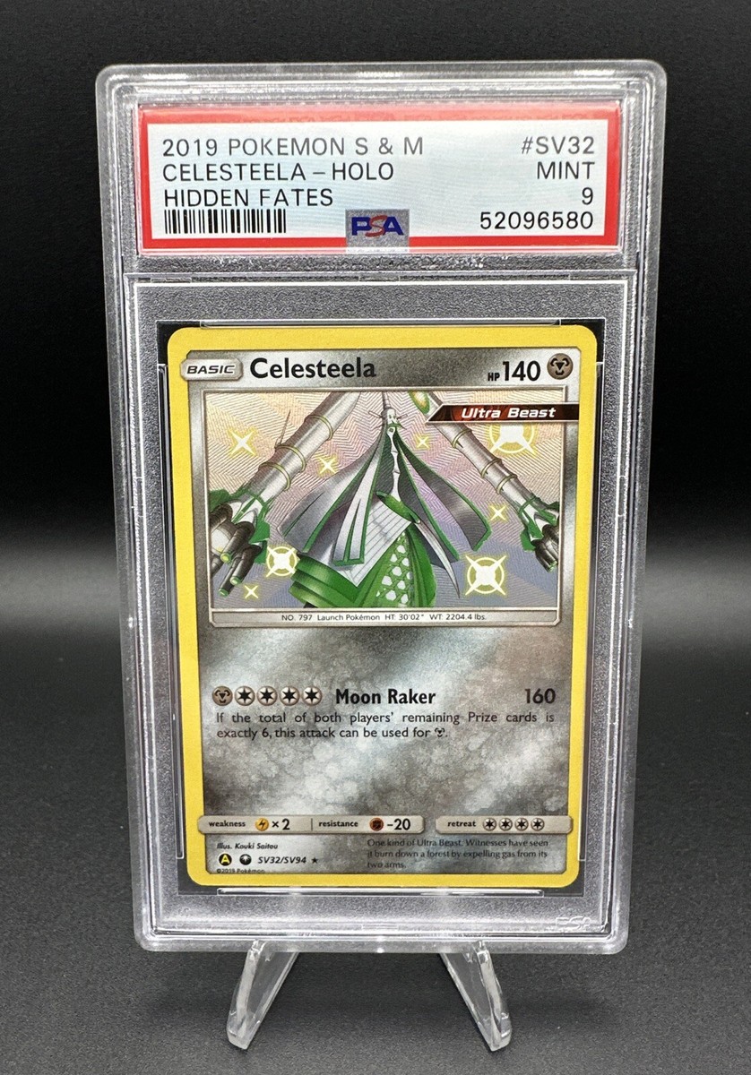 Celesteela SV32 Shiny PSA 9 2019 Pokemon Sun & Moon Hidden Fates