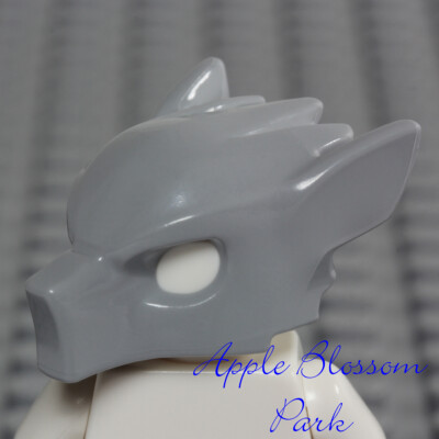 NEW Lego Light GRAY WOLF MASK - Chima Worriz Minifig Halloween Head-Gear Helmet