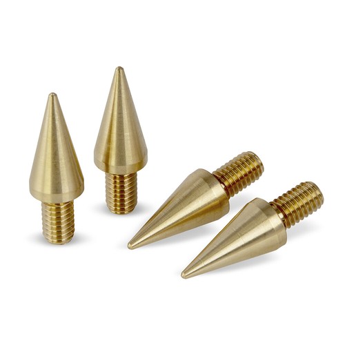 Speaker Spikes M6 Solid Brass for HiFi Pads, Shoes, Feet & Stands Set