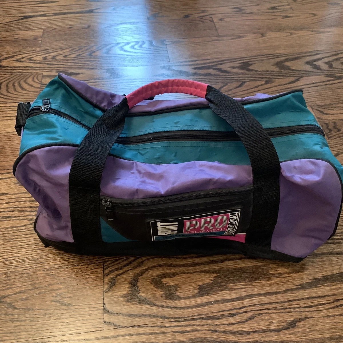 Retro Vintage 90 s Large Purple Dunlop Duffel Bag Pro Equipment