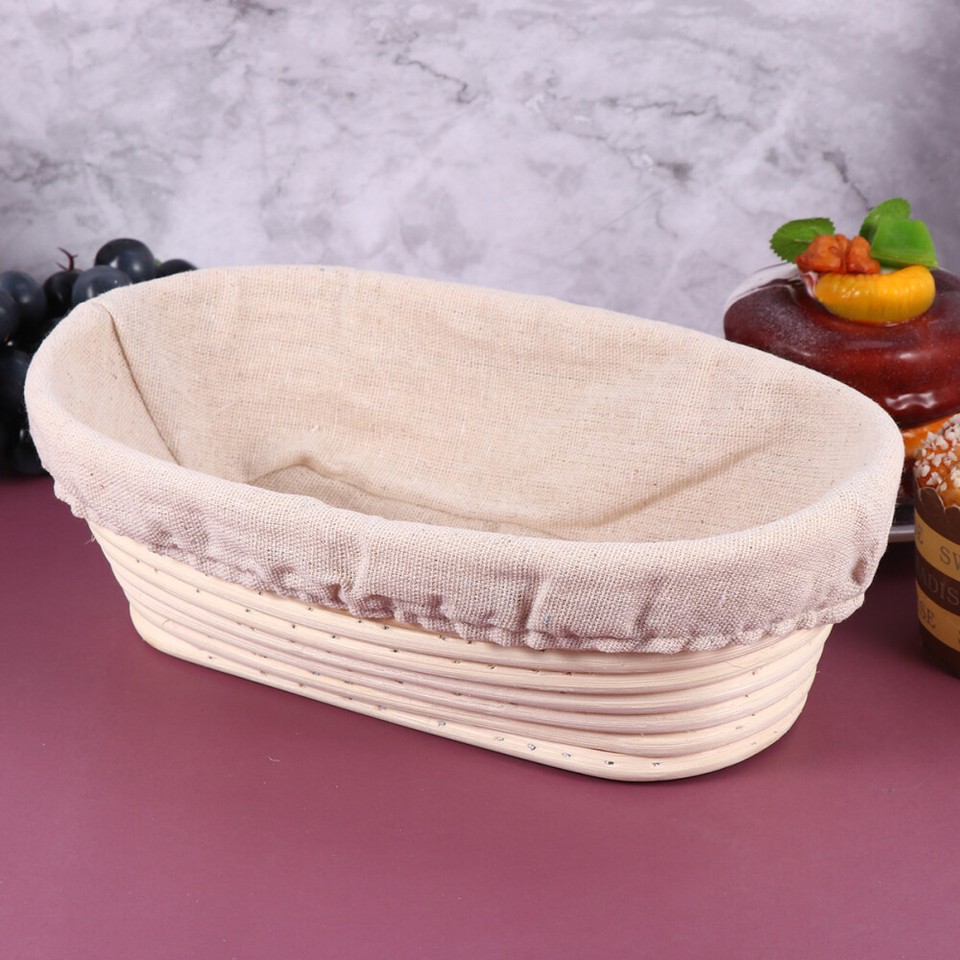 Wicker Bread Basket Dough Food Molds Natural Rattan Proofing Fruit Set
