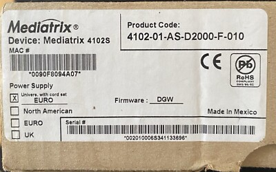 Mediatrix Gerät 4102S VoIP Gateway - 2 FXS Ports, SIP/MGCP/H.323 Protokolle