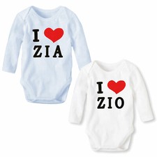 Baby Bodysuit Long Sleeve I Love Uncle Aunt TOOCOOL XNO-205