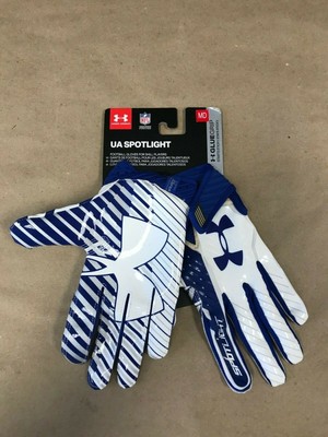 blue under armour football gloves