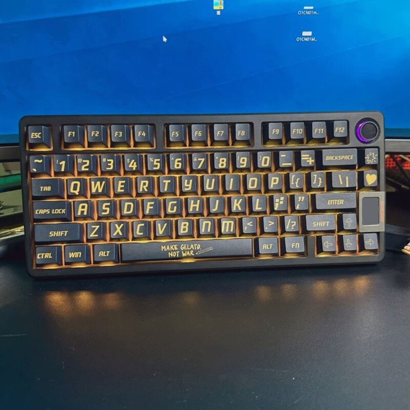 Thick PBT Mechanical Keyboard Keycap Set with 130PCS Comfort Design