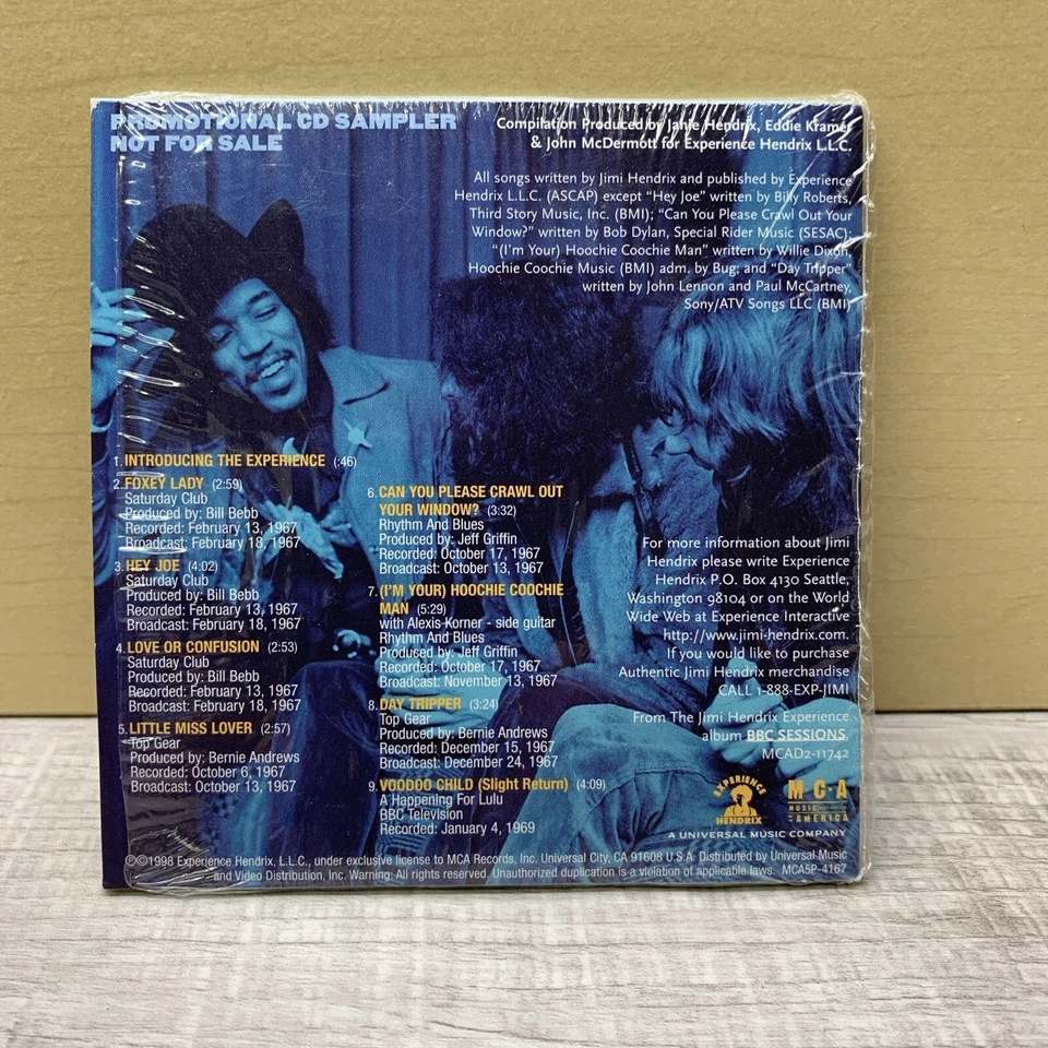 THE JIMI HENDRIX EXPERIENCE: BBC Sessions Sampler [CD] 9 Tracks Promo B12 - Imagem 2 de 2
