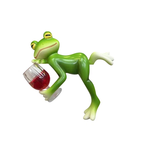 Funny Drinking Frog Statue Flower Pot Hugger Resin Hanging Frog Ornaments Decor - Bild 17 von 20