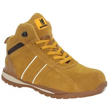 MAXSTEEL LIGHTWEIGHT LEATHER STEEL TOE CAP SAFETY TRAINERS WORK SHOES BOOTS 3-14