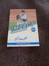 2023 Panini EEE Impact Impressions Jacob Miller Auto Baseball Card II-JML