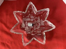 Mikasa Home Beautiful Crystal Christmas Delight Star Server 12.5” NEW