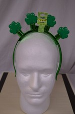 St Patrick's Day Flashing Clover Shamrock LED Bulb Novelty Party Headband NEW