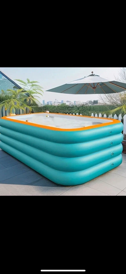 Familienpool 210*140*56GartenpoolSommer Planschbecken - Bild 4 von 4