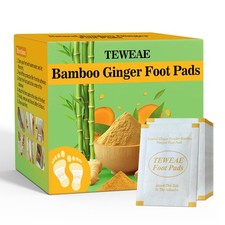 62 Pads Foot Pads Natural Turmeric Ginger, Wormwood, Bamboo Vinegar, Includ...