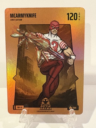 Bo Jackson Battle Arena OBF-61 Mcarmyknife Christian McCaffrey Orange Battlefoil