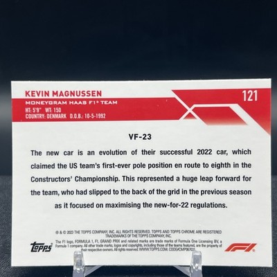 Kevin Magnussen 121 2023 Chrome Topps F1 Card | eBay