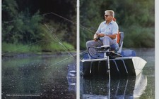 1987 Vintage Print Ad Whitey Herzog Fishing Fishing Boat River Creek Photo Art