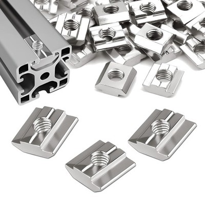 Nutensteine M8 30 Stück Kohlenstoffstahl Nut 8mm Aluminiumprofil Verbindung