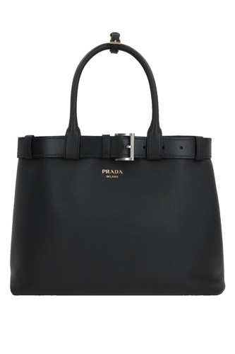 PRADA Buckle Large $6500 Black Top Handle Bag New & Authentic