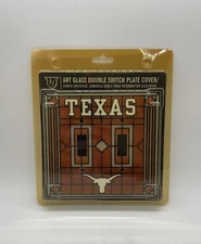 Texas Longhorns NCAA Art Glass Double Switch Plate Cover!!!