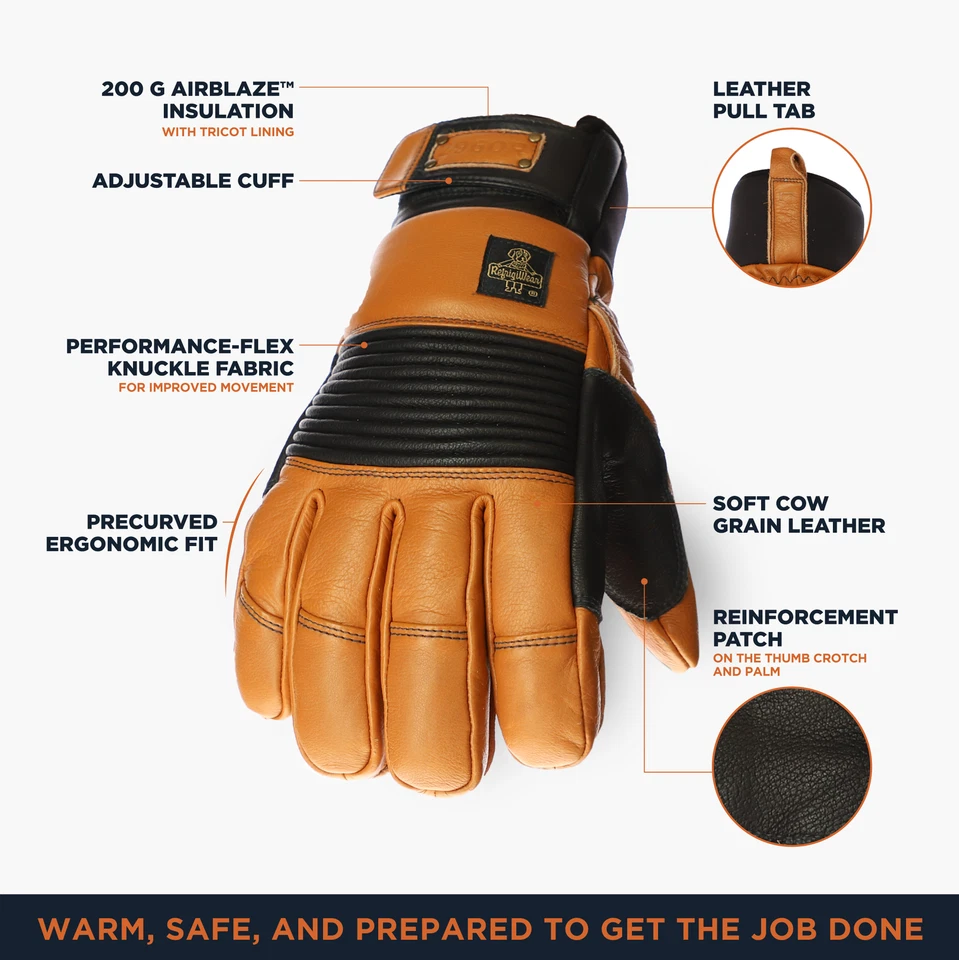 Guantes aislantes dorados RefrigiWear 54 - resistentes, repelentes al agua, -20 °F Foto 3 de 4