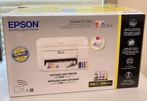 Epson EcoTank ET-3760 Wireless All in One Color Printer-New