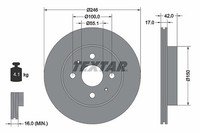 2X Textar Bremsscheibe Vorderachse U.A. FüR Daihatsu, Perodua, Subaru