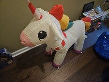 UNICORN Airblown Inflatable 3.5 FT Christmas Used Condition Tested Christmas