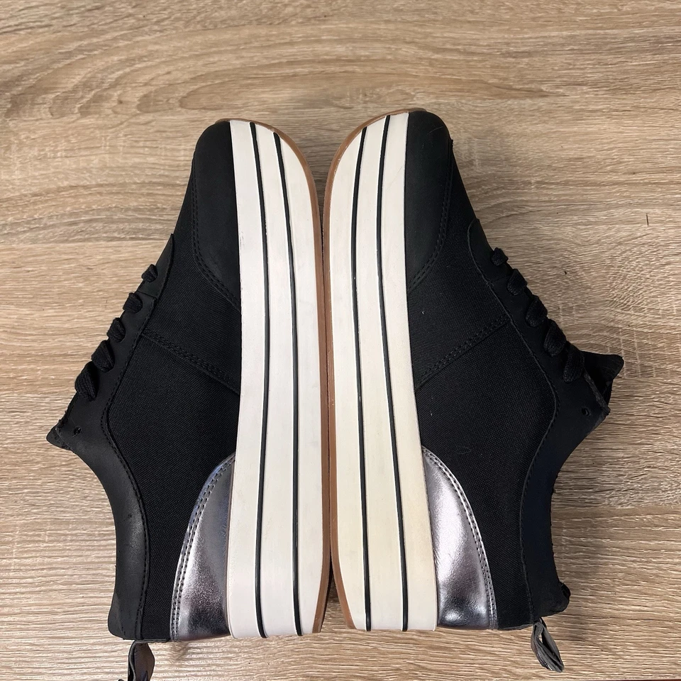 Женские кроссовки ZARA Basic Collection черные на платформе размер 39 (США 8) - Изображение 4 из 4