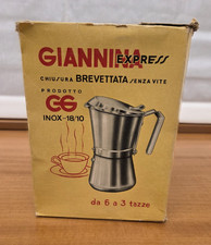 Giannina Caffettiera by Giannini moka Italy 6/3 Tazze Vintage '70 '80