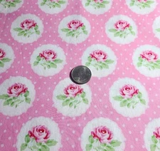 Free Spirit Fabric "Charlotte" dotted in pink by Tonya Whelan 72" x 42"