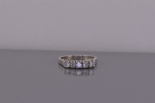 Vargas Sterling Silver Round Cubic Zirconia Accented Band Ring 925 Sz: 6