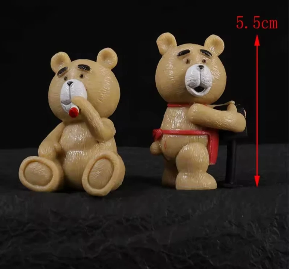 Paquete de 6 figuras Ted - Divertido oso de peluche película juguete de regalo coleccionable Foto 2 de 4