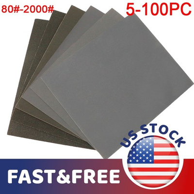 #ad #ad 80 2000 Grit Sandpaper 5 100 Pcs Wet Dry Sanding Sheets for Auto Body Work DIY $34.40