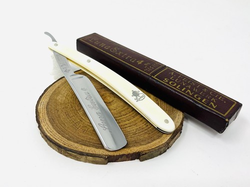 LUNA vintage straight razor rasoio a mano libera rasiermesser SHAVE READY - Foto 2 di 15