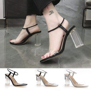 clear perspex block heels